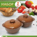 Горшочки для запекания в духовке, форма для выпечки, жульена, 500мл "Ломоносовский" мрамор, набор 2шт, керамика