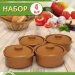 Горшок-сотейник для запекания в духовке, форма для выпечки, жульена, 0,8л, Терракот, набор 4шт, керамика
