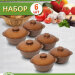 Горшочки для запекания в духовке, форма для выпечки, жульена, 500мл "Ломоносовский" мрамор, набор 6шт, керамика