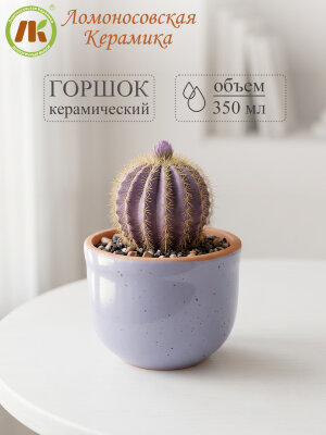 Цветочный горшок без поддона "Ломоносовский" (сиреневый) d9см, h8см, 0,35л (12) 1ЦЛС-9БП