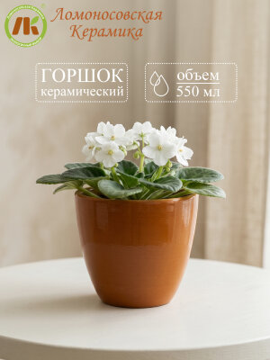 Цветочный горшок без поддона "Конус" d11см, h10см, 550мл (4) 3Цк3-4БП