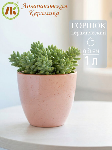 Цветочный горшок без поддона (розовый) d14см, h13.5см, 1л (4) 1ЦР-14БП